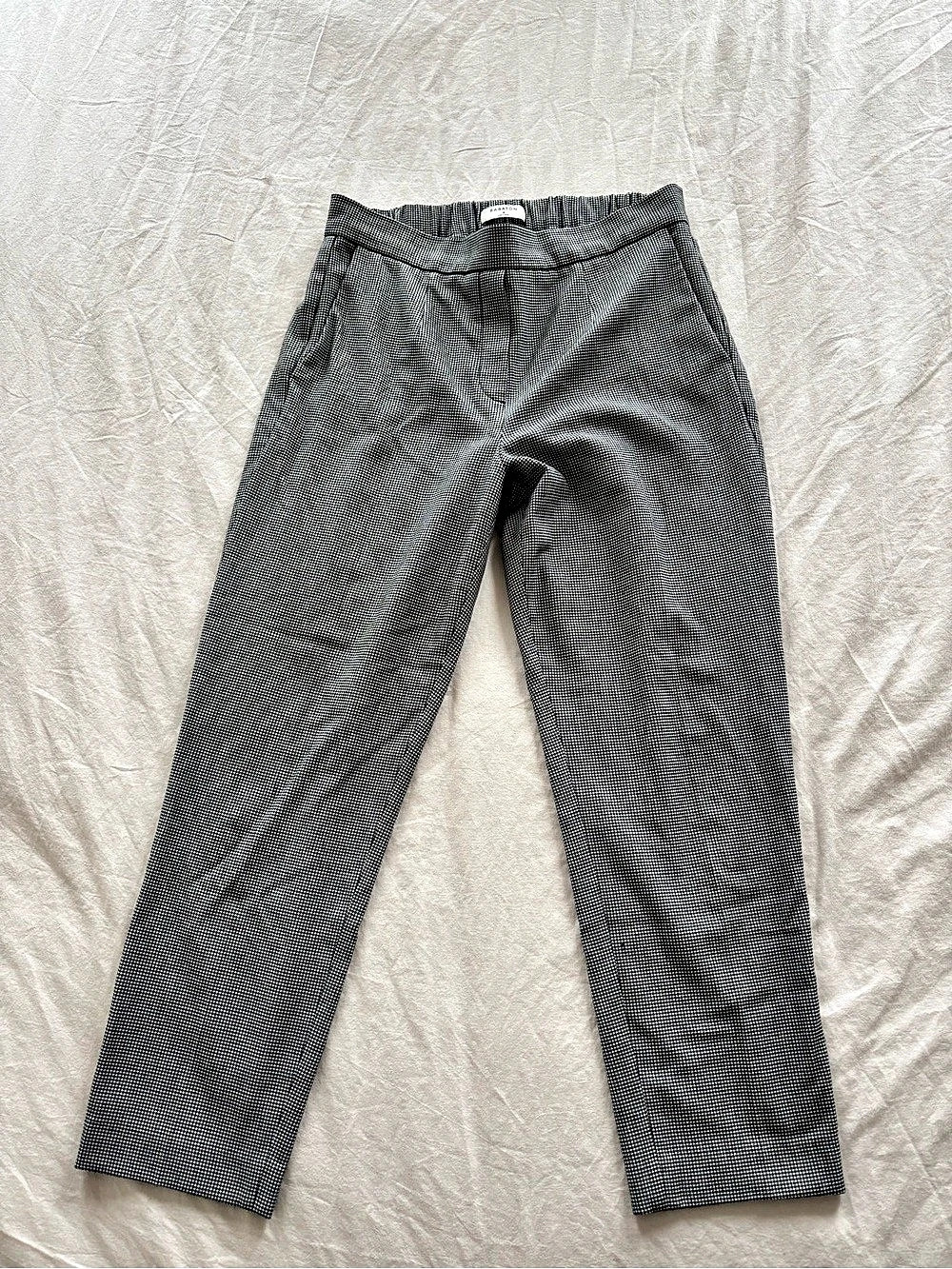 Babaton Conan Pant Houndstooth Straight Leg Pants Black & White Size 8